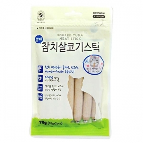 바우와우 훈제참치 살코기스틱 70g(고양이용)