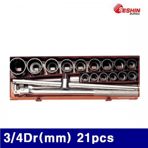 세신버팔로 1040768 12각 소켓렌치 세트 3/4Dr(mm) 21pcs (1EA)