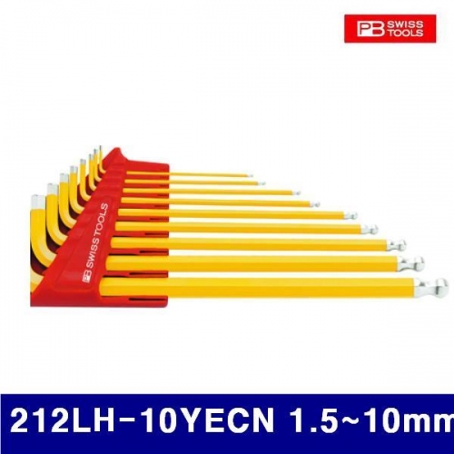 피비스위스툴 2331904 노랑볼L렌치세트 212LH-10YECN 1.5-10mm 9pcs (1EA)