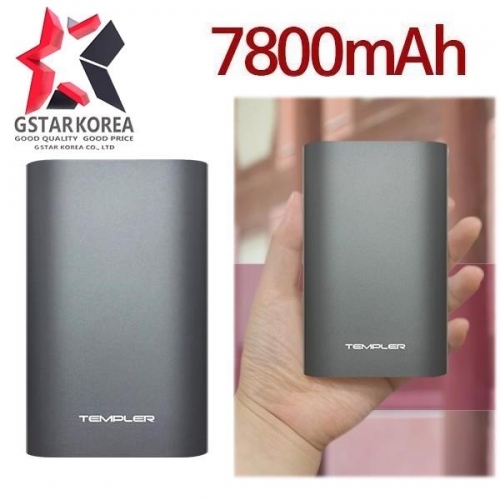템플러 메탈 보조배터리 7800mAh (5핀 숏 케이블) 5V 2.0A (GST-TEM-7800)