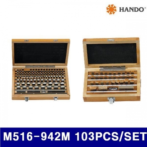 한도 116-0519 게이지블럭 셋트 0급 M516-942M 103PCS/SET (1EA)