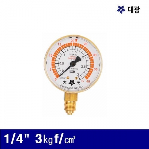 대광 7600517 압력계 1/4Inch 3㎏f/㎤  (1EA)