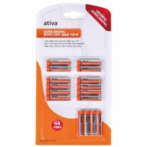 알카라인 건전지(AAA 12-4팩 ativa)