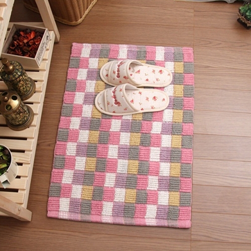 파스텔 체크무늬 발매트 45x65cm