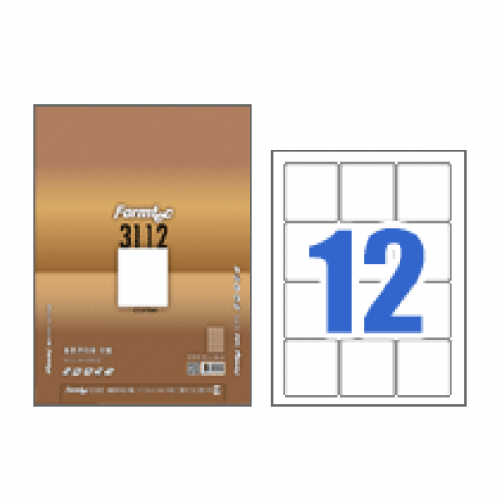 한국폼텍 분류표기용 라벨 LQ-3112 20매 12칸