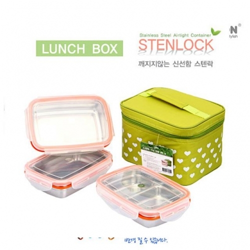 스텐도시락 사각찬합 3단소(753452)