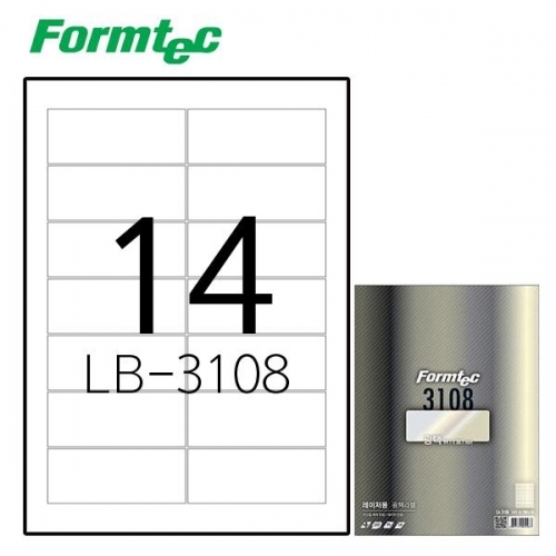 폼텍 LB-3108 100매 레이저 광택 라벨