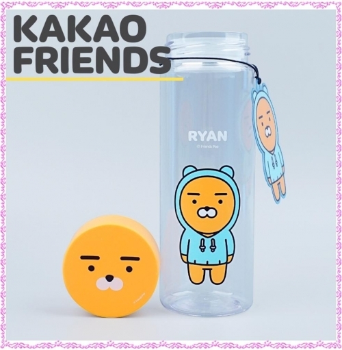 카카오프렌즈 라이언 페이스 클리어보틀 500ml (물통)(063191)