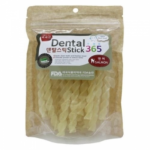 덴탈365 스틱껌 150g - 연어 (국내산껌) 애완용품