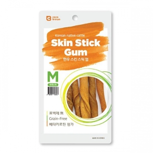 한우 스킨 스틱껌M 트위스트 40g