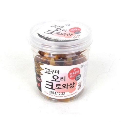 아침애 앤디 수제간식 크로와상 고구마와오리 200g