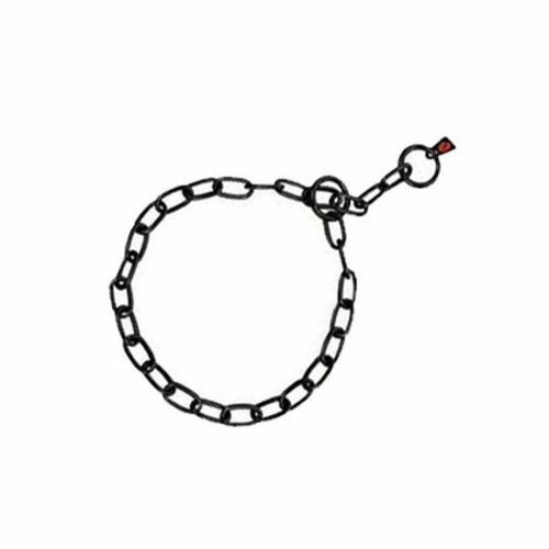 강아지 고양이 반려 애견 개목걸이 블랙 스텐 미디엄 초크 체인 3mmX55cm