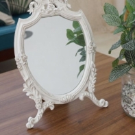 방패모양 벽걸이 겸용 탁상거울 접이식거울 화장거울