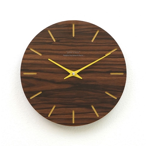 북유럽 월넛 모던 무소음 벽시계 라인