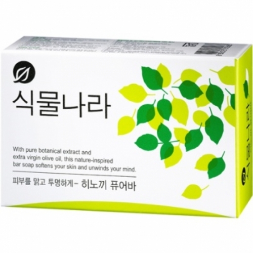 라이온 식물나라 클렌징 세안 비누 히노끼 3개입