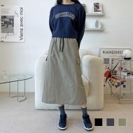 캐쥬얼치마 40대 캐쥬얼 여자치마 롱 밴딩 미니 주름