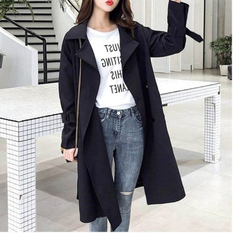 여자 데일리 편한 캐주얼 모던 롱코트 트렌치 코트