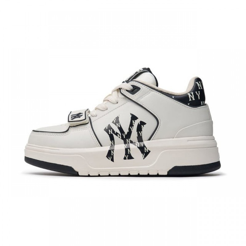 MLB 청키라이너 미드 힐 클래식 모노그램 뉴욕양키스 스니커즈 3ASXLMC4N 50BKS 블랙