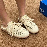 아디다스 오리지널 여성 삼바 뮬 슬리퍼 베이지 크루 화이트 KH7719