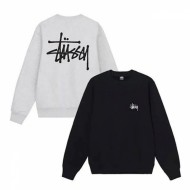 스투시 베이직 크루넥 맨투맨 기모