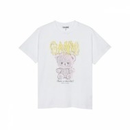 GANNI 베이직 테디 릴렉스드 티셔츠 T4289