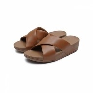 핏플랍 슬리퍼 루루 크로스 슬라이드 라이트 탄 K04592